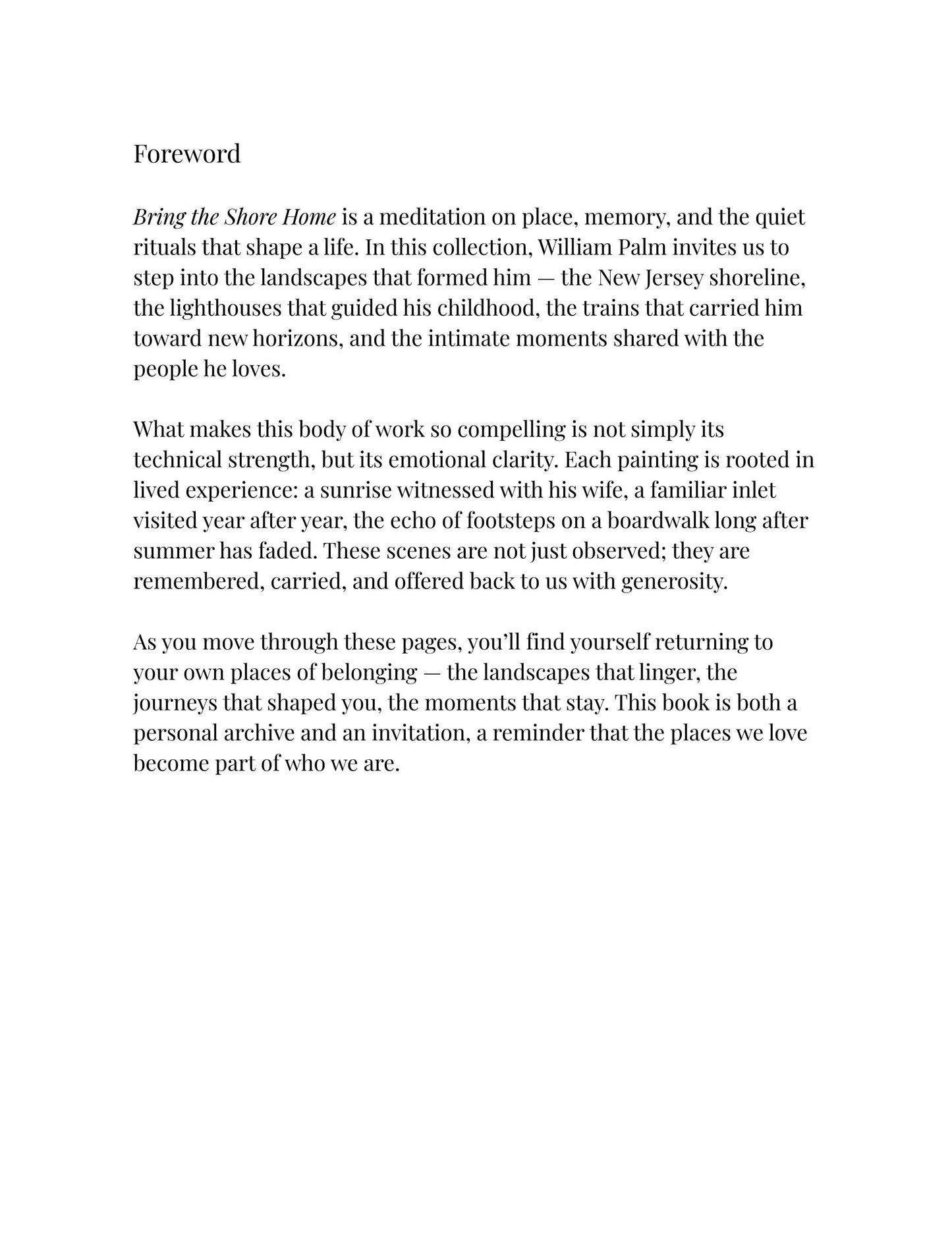 Bring the Shore Home: A Digital Art Book of New Jersey Coastal Paintings