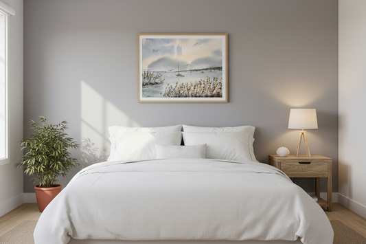 Bedroom with After the Rain